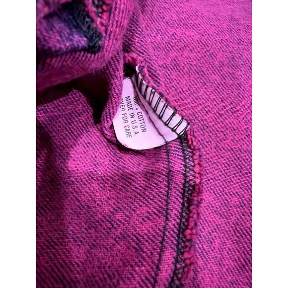 Womens Vintage Sundance S Dolman Denim Jean Hand Painted Sea Life Pink Jacket - Picture 7 of 7